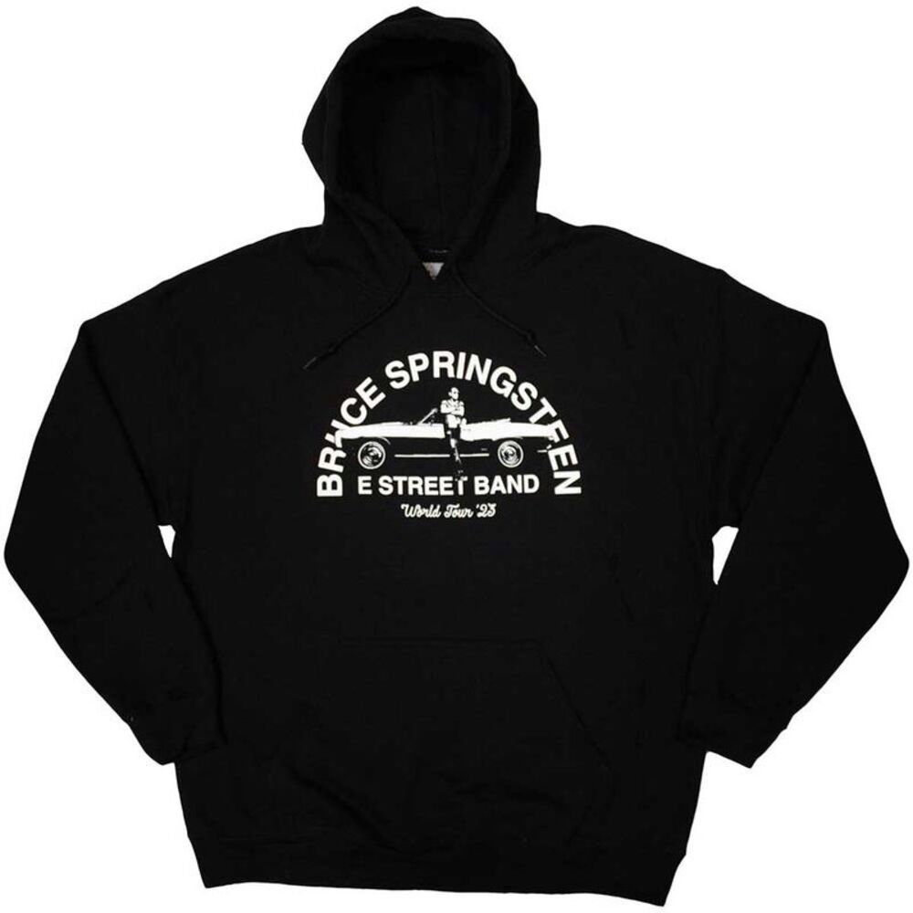 Bruce Springsteen Unisex Adult Tour �'23 Leaning Car Pullover Hoodie / Black